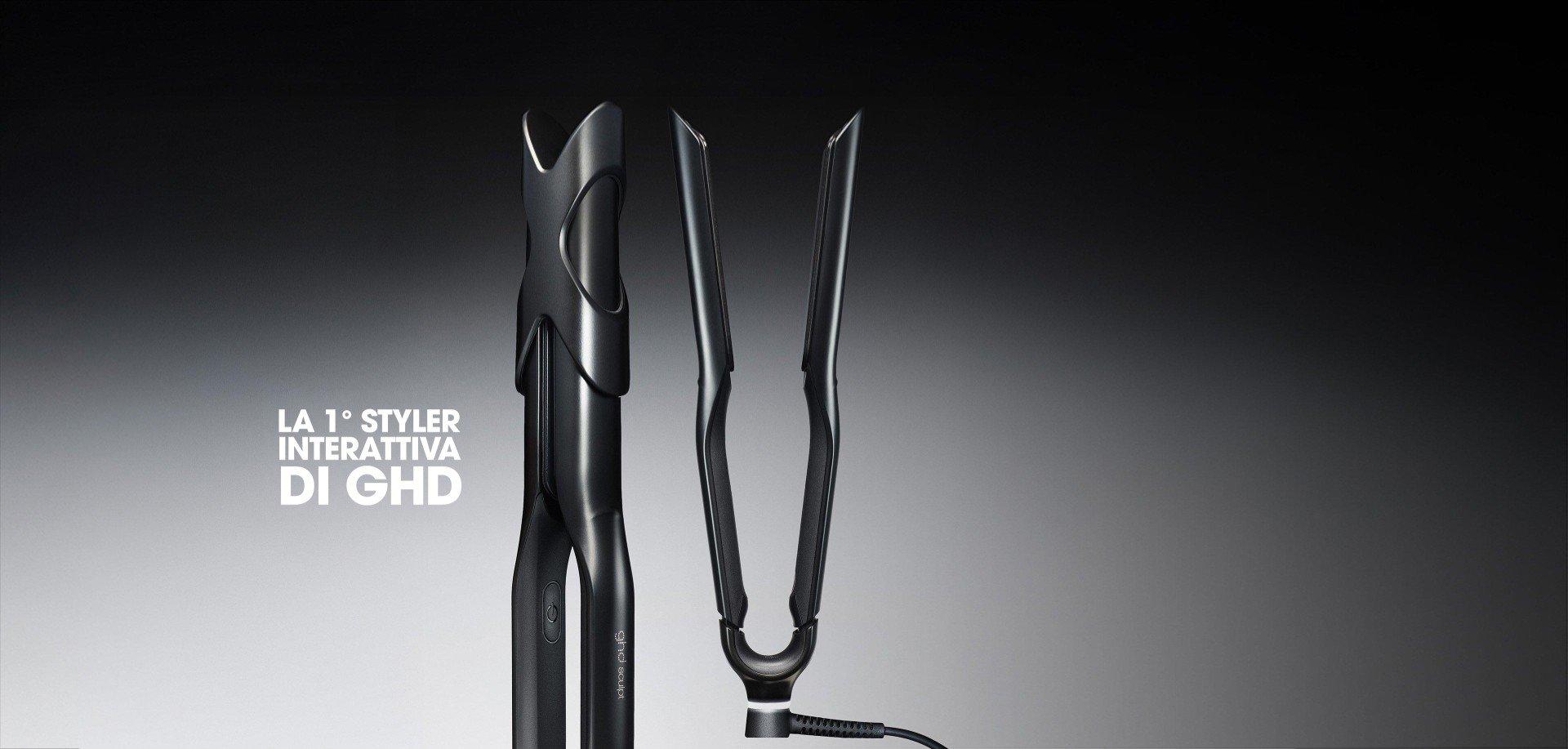 NUOVA GHD SCULPT PIASTRA PER CAPELLI NERA INTERATTIVA (LAMELLE 26MM) - ZERO DANNI DA CALORE