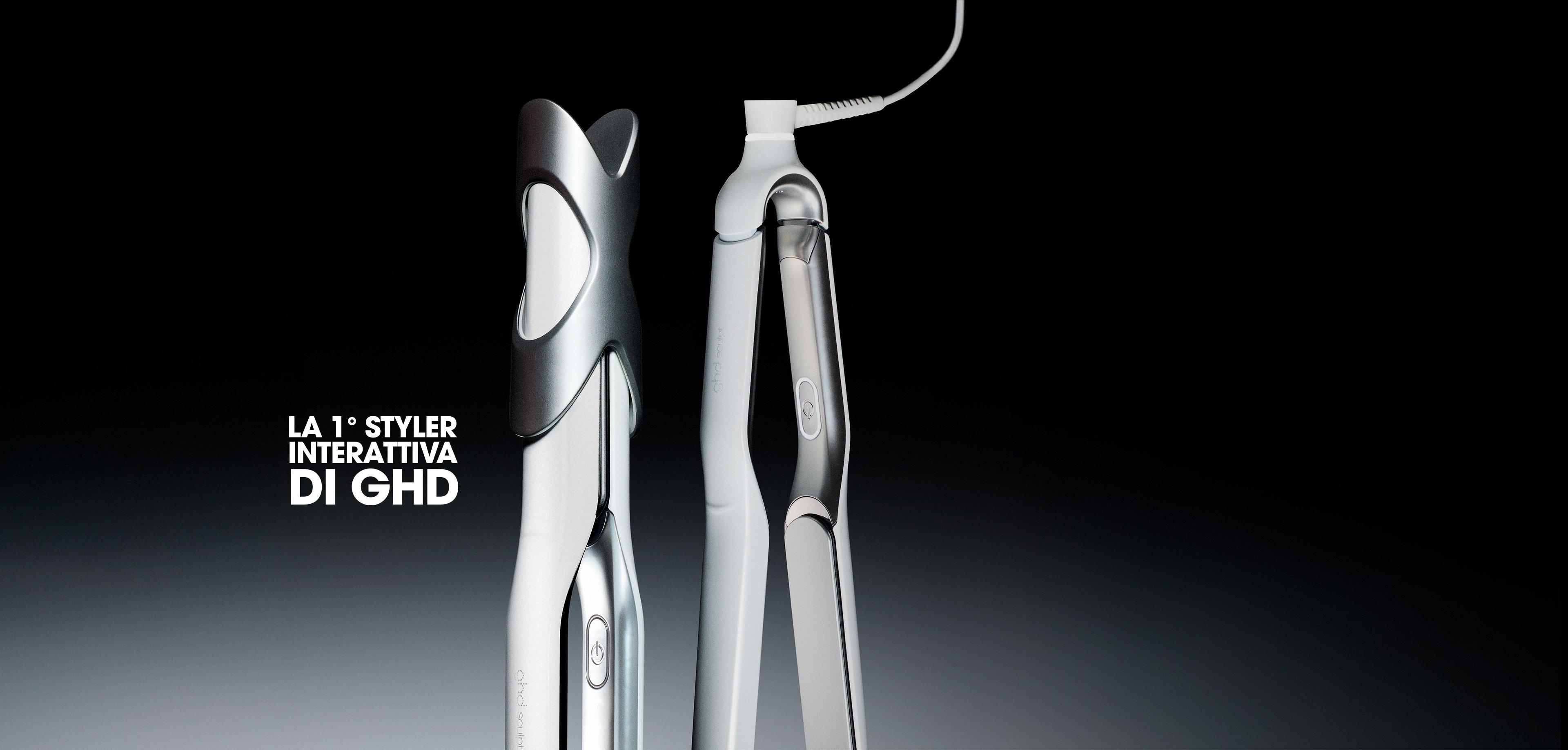 NUOVA GHD SCULPT PIASTRA PER CAPELLI BIANCA INTERATTIVA (LAMELLE 26MM) - ZERO DANNI DA CALORE