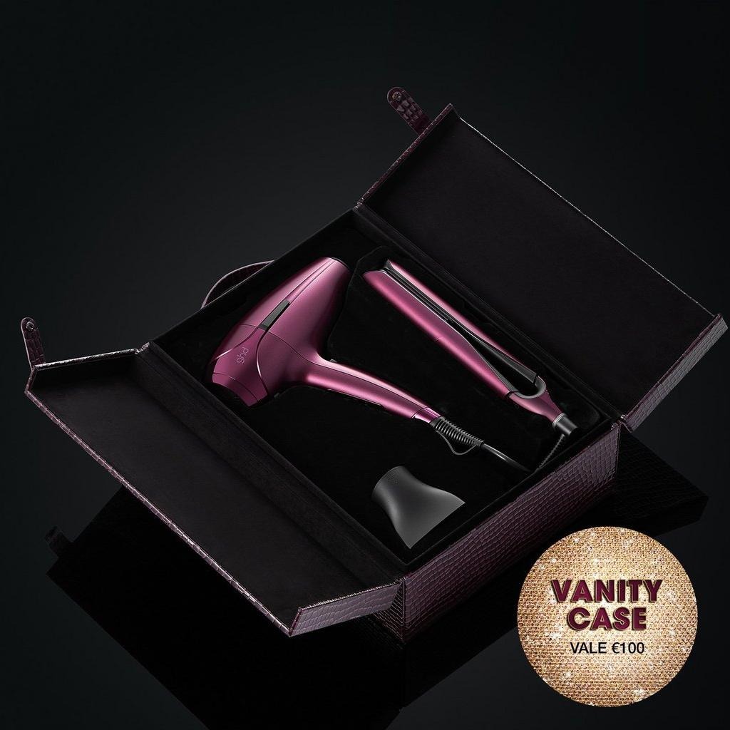 GHD DELUXE GIFT SET ASCIUGACAPELLI + PIASTRA IN CHERRY CHIC